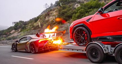 Twin Turbo Lamborghini Attempts to Tow 10,000 lbs