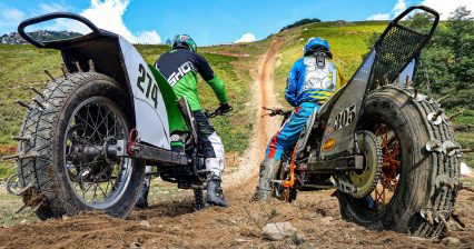You’d Have to be Bonkers to Attempt This 2-Wheel Hill Climb