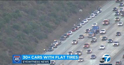 More than 30 Drivers Got Flat Tires Along 405 Freeway During Morning Commute