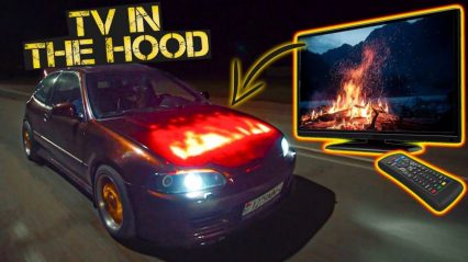 Dude Makes “TV Hood” Out of Epoxy and LEDs – The Next Big Trend?