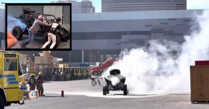 EV Catches Fire in Las Vegas Convention Center During SEMA Show