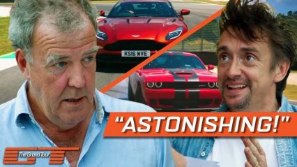 Clarkson Races Hammond in Aston Martin VS Dodge at Mugello Circuit | The Grand Tour