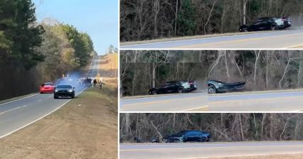 Street Racing Camaro Driver Refuses to Lift, Ends up in the Trees!