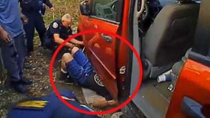 Officers Lift up Van to Free Incapacitated Mechanic From Beneath