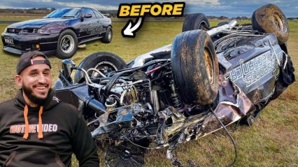GT-R Rolls 11 Times in High Speed Wreck, Doctor Calls Driver a “Miracle” After Walking Away
