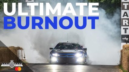 Jenson Button does the greatest burnouts in the Le Mans G56 NASCAR Entry
