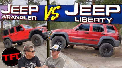 Brand New $65,000 Jeep Wrangler vs $5,000 Jeep Liberty – Can the Modified Old School Machine Win Off-Road?