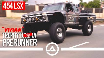 Ford F100 Trophy Truck “Barely Street Legal” Throwing Down!!