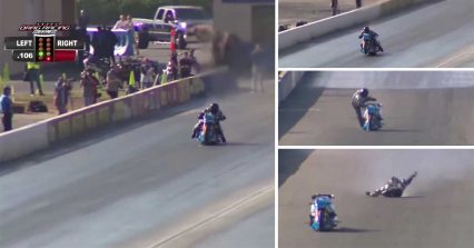 Motorcycle Racer Falls Off at 231 MPH