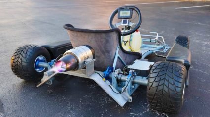Jet Powered Go-Kart Goes on a Top Speed Run