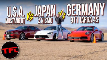 Ford Mustang vs Nissan Z vs Porsche 911: Drag Race, Roll Race, & Brake Test!
