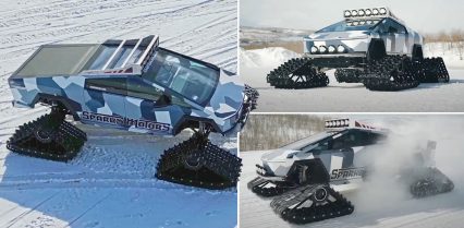 “CyberTrax” New Cybertruck With Snow Tracks Might be the Coolest Thing Ever!
