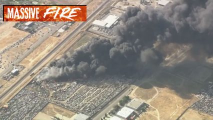 Devastating Junkyard Fire Destroys 1,500+ Cars, Trucks!